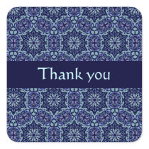 Dark Blue Elegant Pattern custom text sticker stickers