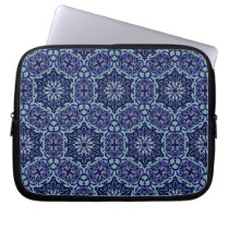 Dark Blue Elegant Pattern Laptop sleeve laptop sleeves
