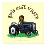 Dark Blue Farmer Girl Posters