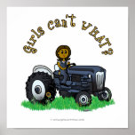 Dark Blue Farmer Poster