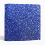 Dark blue faux glitter graphic vinyl binder