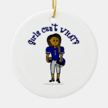 Dark Blue Football Ornament