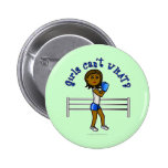 Dark Blue Girls Boxing Buttons
