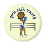 Dark Blue Girls Boxing Fridge Magnets