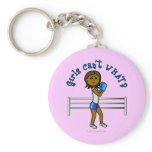 Dark Blue Girls Boxing Keychain