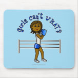 Dark Blue Girls Boxing Mouse Pads