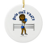 Dark Blue Girls Boxing Ornament