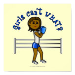 Dark Blue Girls Boxing Poster