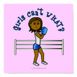 Dark Blue Girls Boxing Poster