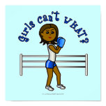 Dark Blue Girls Boxing Print