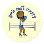 Dark Blue Girls Boxing Stickers