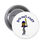 Dark Blue Girls Softball Pin