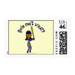 Dark Blue Girls Softball Stamps