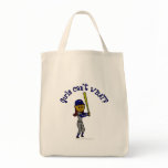Dark Blue Girls Softball Tote Bag