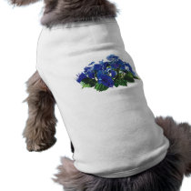 Dark Blue Hydrangea Lace Cap pet clothing by SusanSavad Dark Blue Hydrangea Lace Cap pet clothing