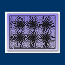 Dark Blue Maze postcards