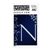 Dark Blue Monogram N postage by aslentz Dark Blue Monogram N postage