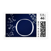 Dark Blue Monogram O postage by aslentz Dark Blue Monogram O postage