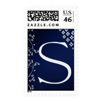 Dark Blue Monogram S postage by aslentz Dark Blue Monogram S postage