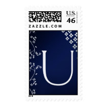 Dark Blue Monogram U stamps