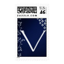 Dark Blue Monogram V stamp