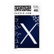 Dark Blue Monogram X postage