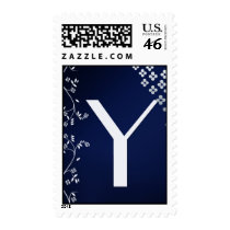 Dark Blue Monogram Y postage