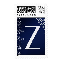Dark Blue Monogram Z postage