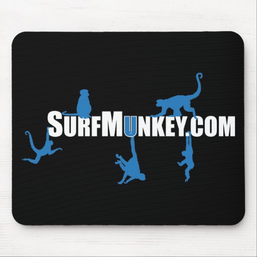 Dark blue munkeys in the Hanging Munkeys design Mousepad