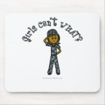 Dark Blue Navy Girl Mousepads