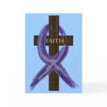 Dark Blue "Painted" Colon Cancer Ribbon cards