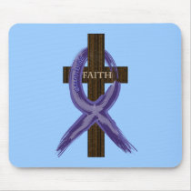 Dark Blue "Painted" Colon Cancer Ribbon mousepads