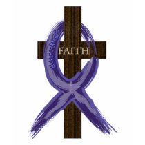 Dark Blue "Painted" Colon Cancer Ribbon t-shirts