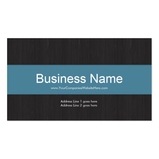 Dark & Blue Professional Business Card (front side)