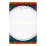 dark blue red yellow custom stationery
