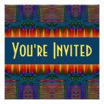 dark blue red yellow invite