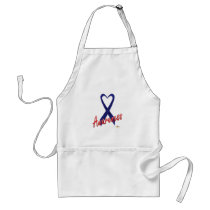Dark Blue Ribbon Awareness Design Aprons
