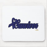 Dark Blue Ribbon Survivor Design Mouse Pads