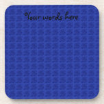 Dark blue rose pattern drink coaster