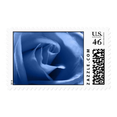 Dark Blue Rose Wedding Postage
