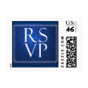 Dark Blue RSVP postage by aslentz Dark Blue RSVP postage