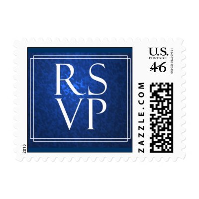 Dark Blue RSVP Postage