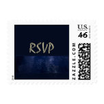 Dark Blue RSVP Postage Stamp