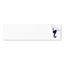 Dark Blue Seahorse Bumper Stickers