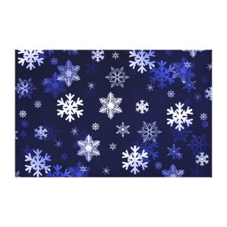 Dark Blue Snowflakes