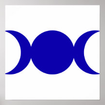 Dark Blue Triple Goddess Poster