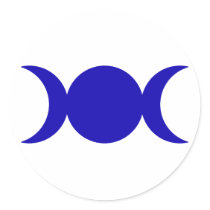 Dark Blue Triple Goddess stickers
