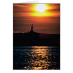 Dark Blue Wavy Water Greeting Cards