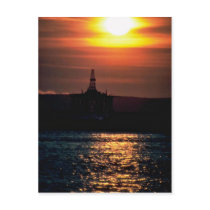 Dark Blue Wavy Water Post Cards