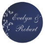 Dark blue wedding stickers